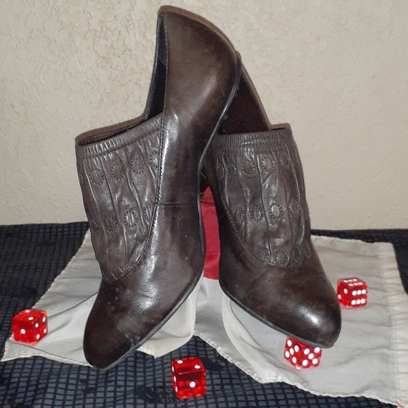 Leather, dark brown ,size 6 made in italy - Picture 6 of 7